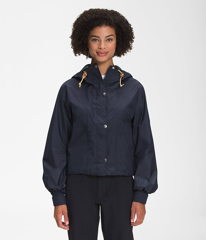 The North Face Rain Jacket 78 Top Navy - Womens - Thailand TZDFB-3461